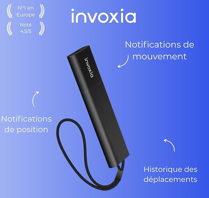 Invoxia GPS Tracker PRO - Real-Time Location - No Included Subscription - for Cars, Motorcycles, Bicycles, Children - Motion and Tilt Alerts - 4G LTE-M Network - Up to 3 Months of Battery Life