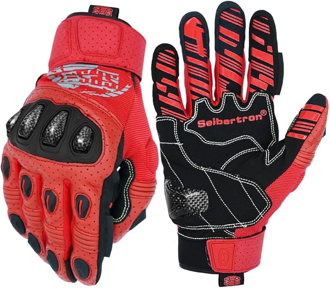 Seibertron SPS Series Touchscreen Motorcycle Motocross BMX ATV MTB Bicycle Cycling Full or Half Finger Gloves Adult and Youth