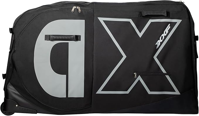 Bike Travel Case & Bike Travel Bag - Bicycle Pro Transport Equipment for Air Flights - Oversized Capacity, Waterproof Fabric with 4 Aluminum Support Bars, Wheel Protection Tubes & YKK Zippers