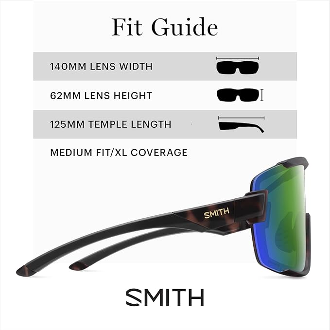 SMITH Wildcat Sunglasses with ChromaPop Shield Lens – Performance Sports Sunglasses for Biking & More – For Men & Women