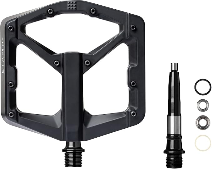 Crankbrothers Stamp Flat MTB Pedals - Size-Specific, Lightweight, Versatile, Durable Bike Pedals