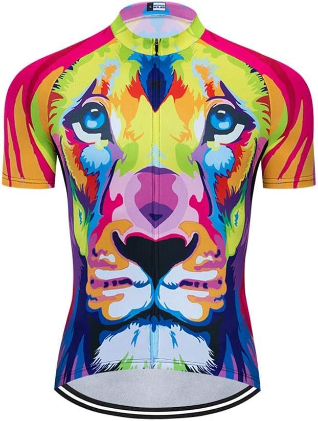 MOXILYN Men's Cycling Jersey Full Zip Riding Clothing Mountain Bike Tops Quick Dry - Bike Shirts