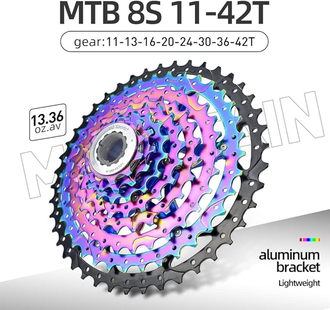 VG SPORTS 8/9/10/11/12 Speed Ultra-Light Bike Cassette for Mountain Bike 11-40T/11-42T/11-46T/11-50T/11-52T MTB Cassette Lightweight Aluminum Bracket Cassette