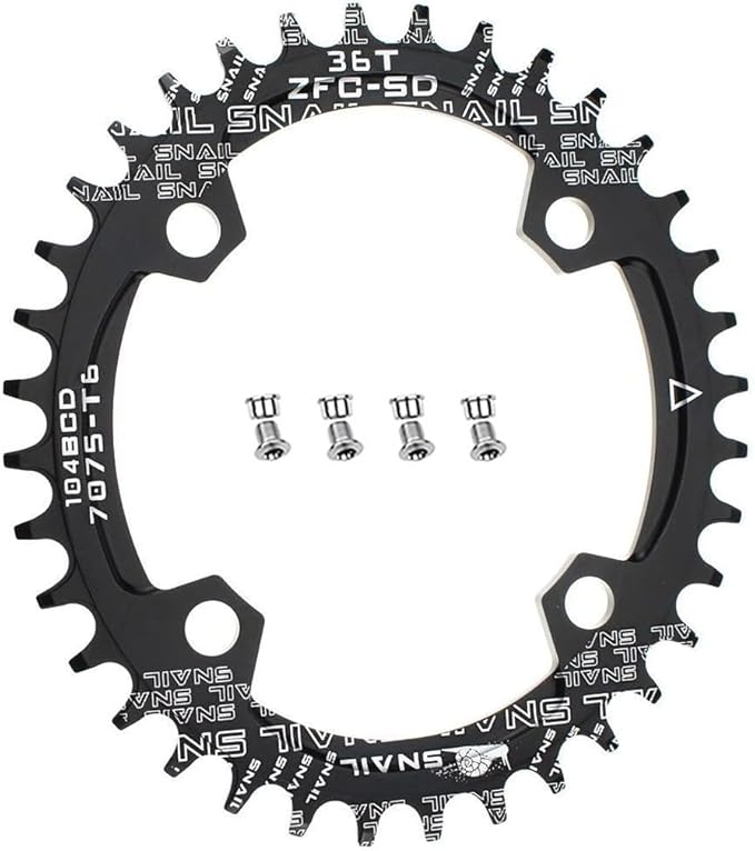 CYSKY 104 BCD Chainring 30T to 52T Narrow Wide Chainring with Sprocket Bolts for 1x Set-up Road Bike Mountain Bike BMX MTB Gravel Ebike