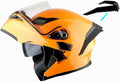 1Storm Motorcycle Modular Full Face Helmet Flip up Dual Visor Sun Shield: HB89 Glossy Orange