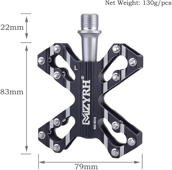 ThinkTop 3 Bearing Ultralight MTB BMX Road Mountain Bike Pedals Platform Flat Aluminum Sealed Ever Lubricate Bearing Axle 9/16 Inch