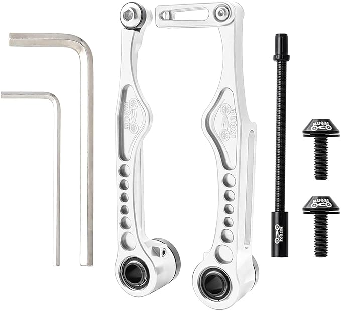 Linear Pull Bike V Brakes Front Rear Set Replacement Fit,Aluminum Alloy V-Type Bike Brake Set for Road Bike Bike BMX Repairing Accessories