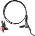 BUCKLOS MTB Hydraulic Disc Brakes Set, Mountain Bike Left Front 800mm Right Rear 1450mm Brake Aluminum Alloy Levers with Calipers PM/is Adapter Fit E-Bike(Pred Bled/Pads Included)