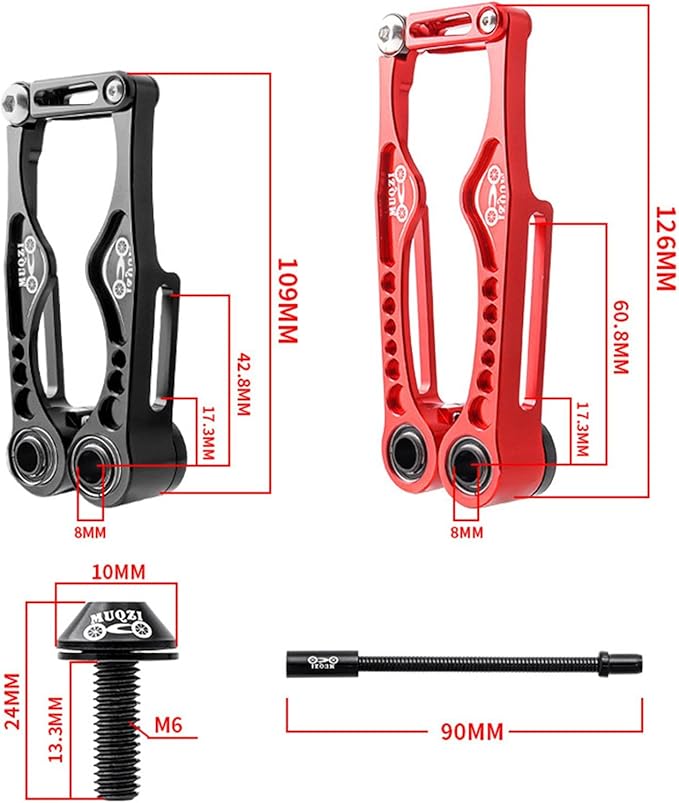 Linear Pull Bike V Brakes Front Rear Set Replacement Fit,Aluminum Alloy V-Type Bike Brake Set for Road Bike Bike BMX Repairing Accessories