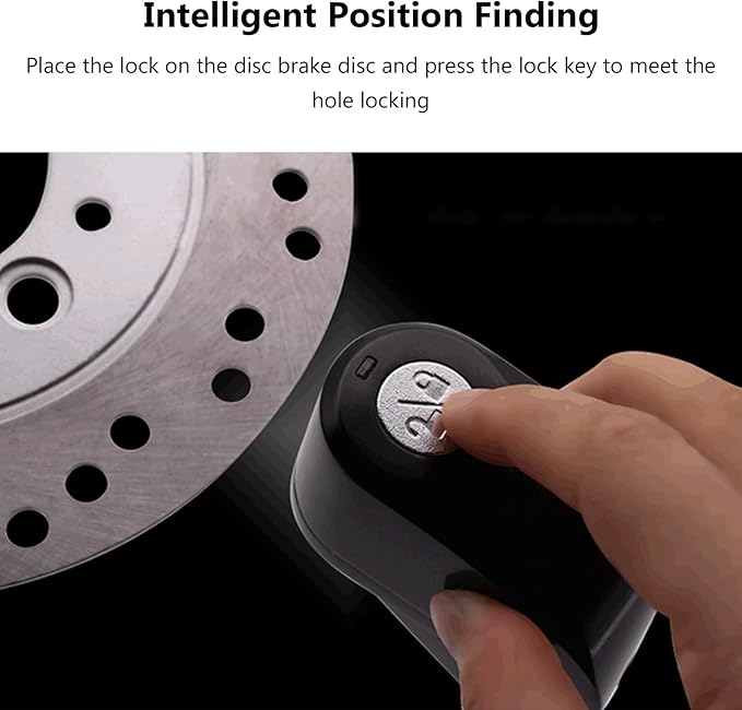 Motorcycle Lock, Disc Brake Lock with 115db Alarm Sound, Bluetooth Heavy Duty Motorcycle Locks Anti Theft for Motorcycles Wheel Lock, Rain Proof Scooter Dirt Bike Lock