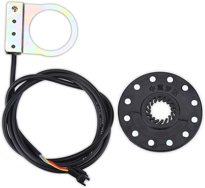 Pedal Assist Sensor, 12 Magnets Electric Bikes Sensor, Steel Pedal Assist Kit, Precise Electric Bike Speed Sensors with 43.3in Cable Length for Mountain Bike, PAS System
