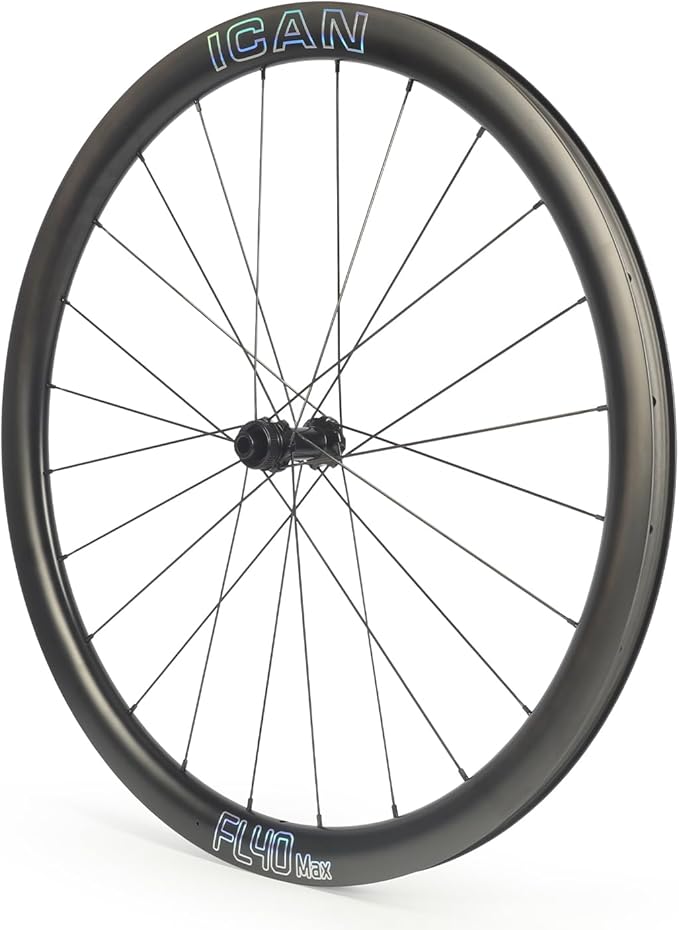 ICAN FL40/50 Max 1347g/1370g/1395g Carbon Disc Road Bike Wheelset 23mm Inner Width 700C 36T Ratchet System Hub