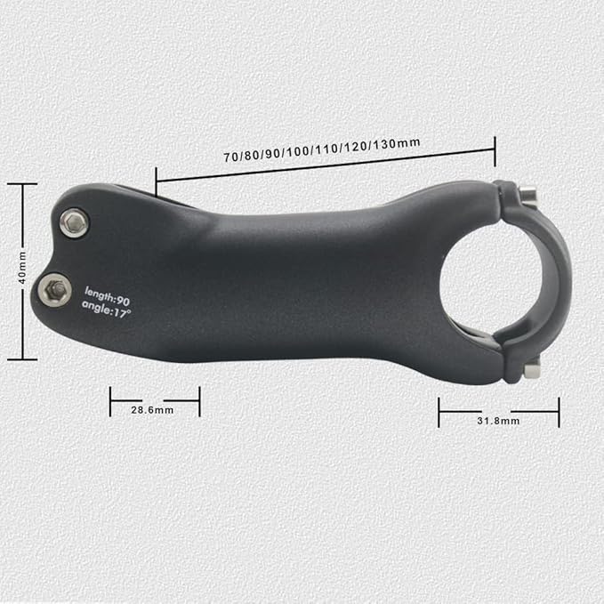 RXL SL Carbon MTB Stem, Mountain Bike Stem 31.8, Road Bike Stem 6 17 Degree 70mm 80mm 90mm 100mm 110mm 120mm 130mm Fixie Handlebar Stems for Downhill Enduro XC
