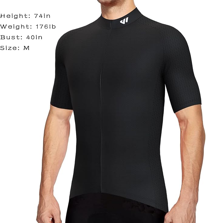 Wulibike Men's Cycling Jerseys Short Sleeve Bike Biking Shirts Full Zip with Pockets Road Bicycle Clothing