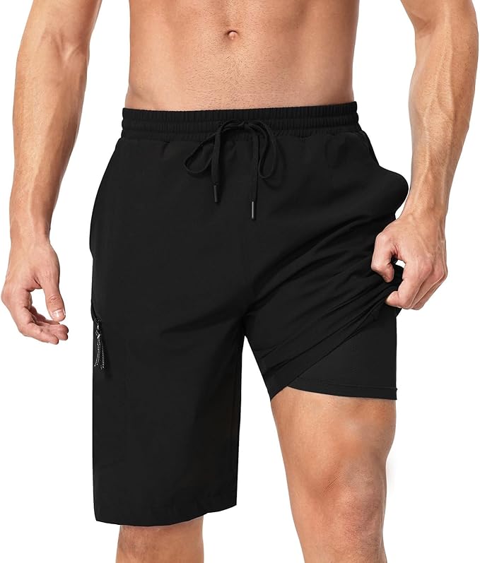 X-TIGER Men's Mountain Bike Shorts 5D Padded Loose-fit Biking Riding Cycling Bicycle Biker Zipper Pockets Quick-Dry