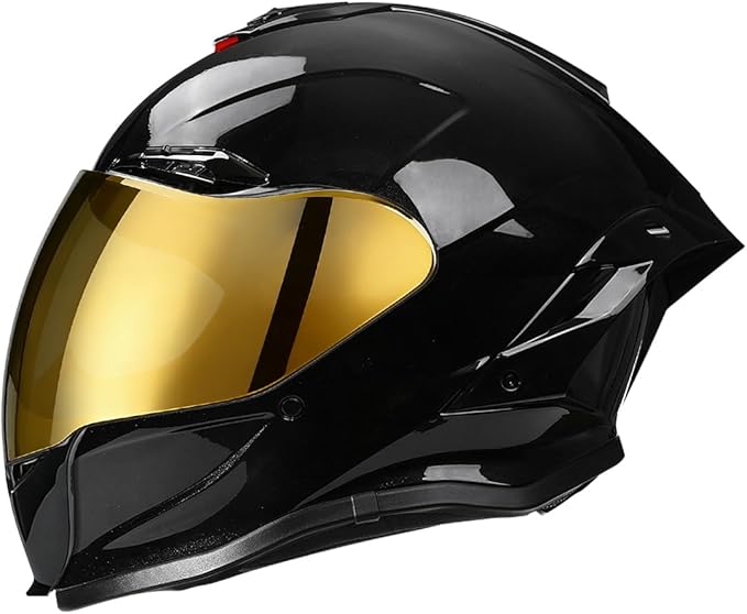 Full-face Helmet Biker Helmet ABS with EPS Cushion Liner Removable Washable 8 Air Vent Free Switch Long and Short Lens Replacement for Adult Unisex