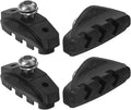 Road Bike Brake Pads Set 4pcs (2 Pairs) Rubber C-Brake Blocks Compatible with Road Bicycles for Cycling Brake Replacement