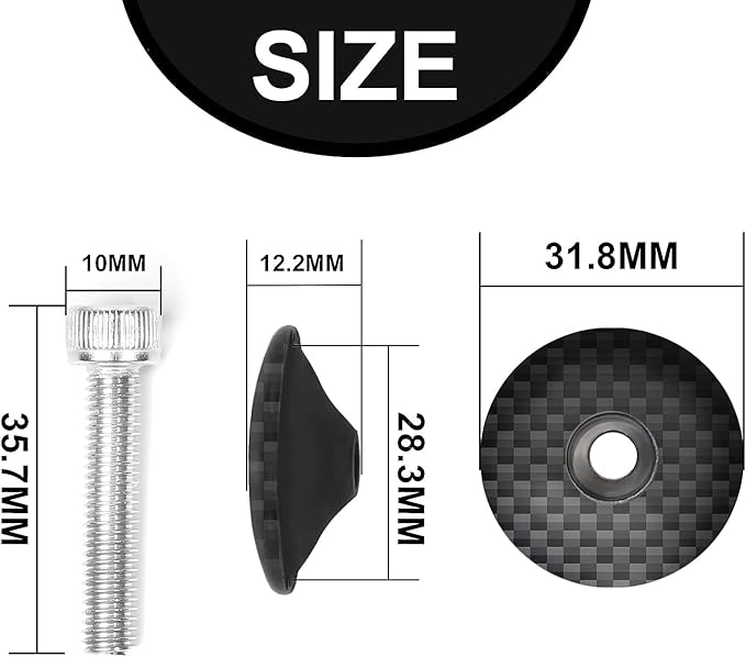 BUCKLOS QR 700c Carbon Fiber Rigid Tapered Road Bike Fork &Top Cap Expanding Plug