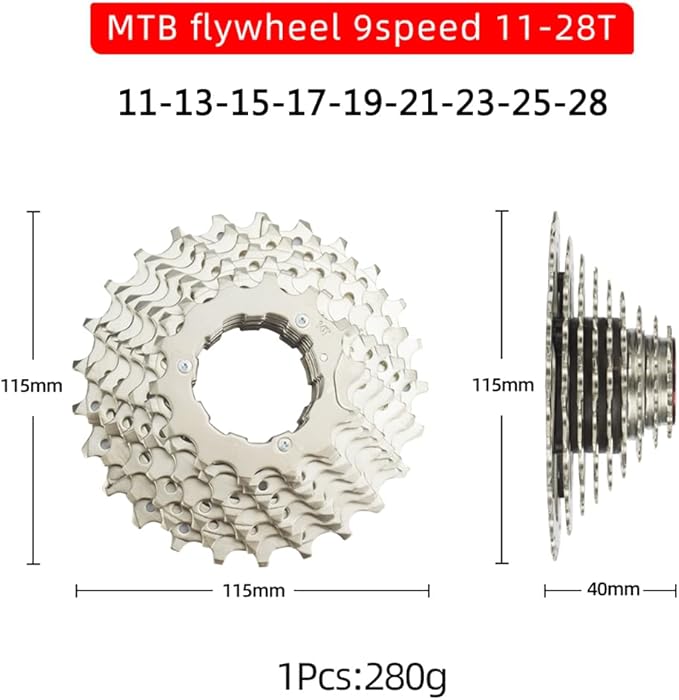 CYSKY 8/9/10/11/12-Speed Cassette 11-25T/28T/32T/34T/36T/40T/42T/46T/50T/52T Bike Sprocket Freewheel Compatible with Shimano, Sram HG Hub, Fit for Mountain Bike, Road Bike, MTB Cassette