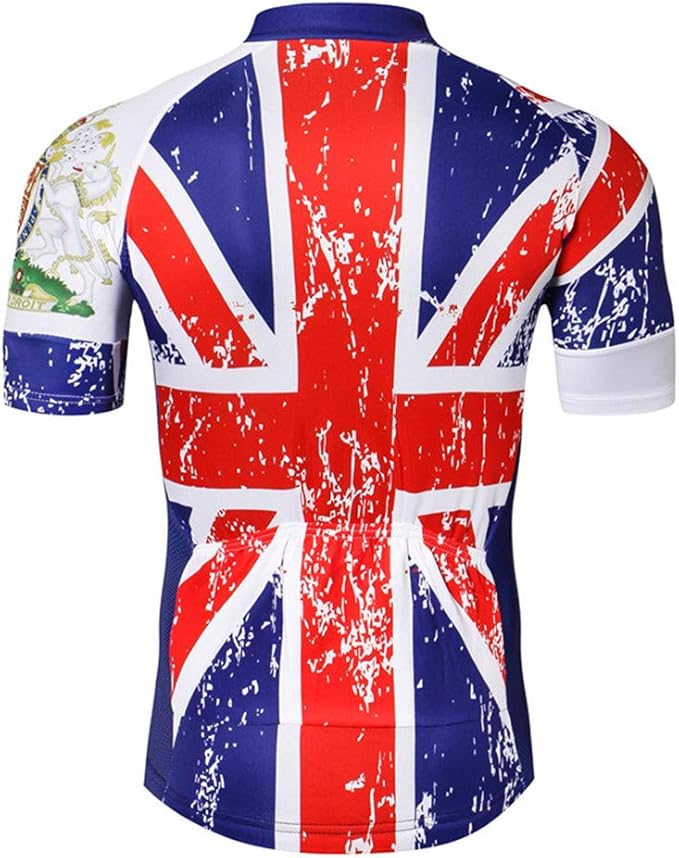 JPOJPO USA Cycling Jersey Men Road Bike Shirt Summer Biking Tops Short Sleeve Bicycle Clothes Cycle Wear Breathable