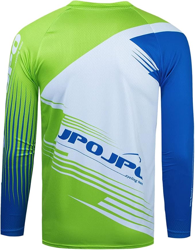 Men's Mountain Bike Jersey Long Sleeve MTB Off-Road Motocross Jersey Quick Dry Downhill&Motocross Shirts