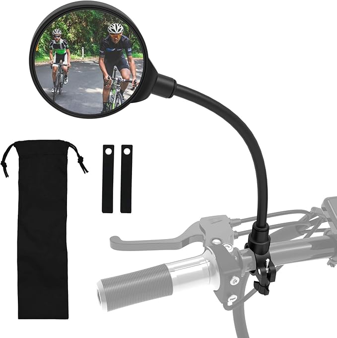 ROYOR Bike Mirrors for Handlebars Rearview Mirror - Bicycle Mirrors for Handlebars, 360° Adjustable Rotatable Bicycle Mirror for Electric Bike, Mountain Bike and Road Bike