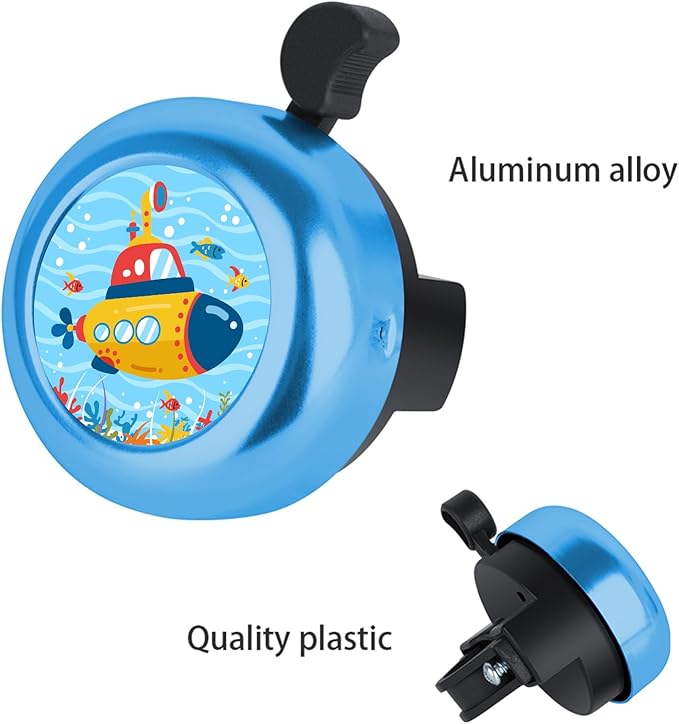 MZELQ Bicycle Bell Cute Clear Sound Adjustable Size Aluminum Bike Accessories Bell Ring for Girls Women Kids Adults