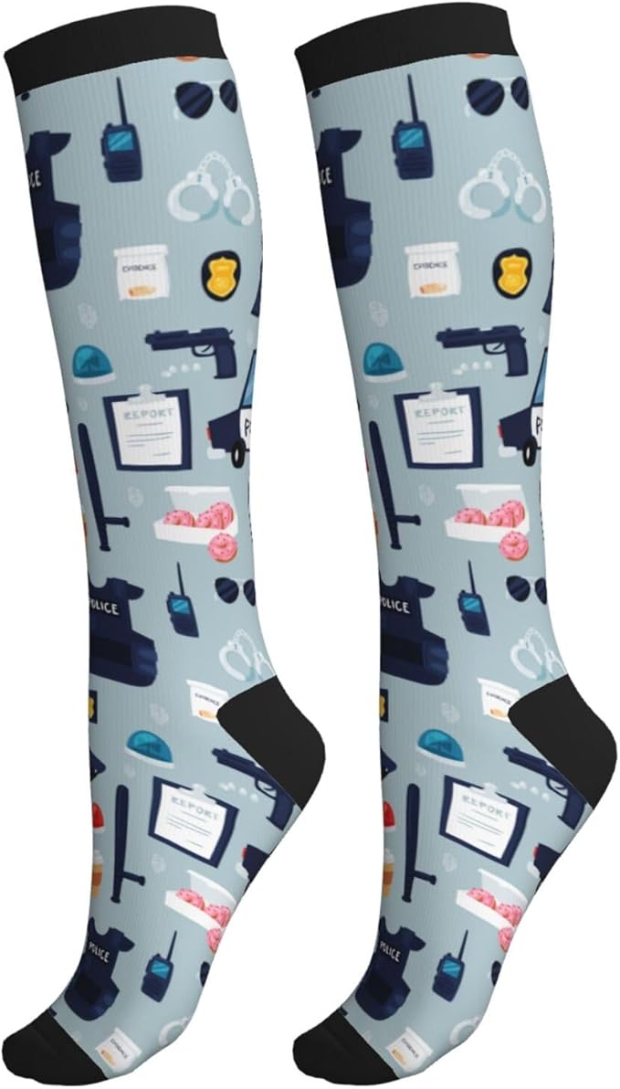 bassyil Compression Socks for Women & Men Circulation 15-20 mmHg Knee High Best Support for Nurses Travel Running Athletic