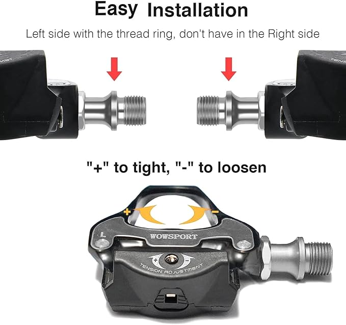 WOWSPORT SPD-SL Road Bike Pedals - Lightweight Clipless Pedals with 3-Bolt Cleats, Sealed Bearings & Nylon Composite | Shimano SPD SL Compatible