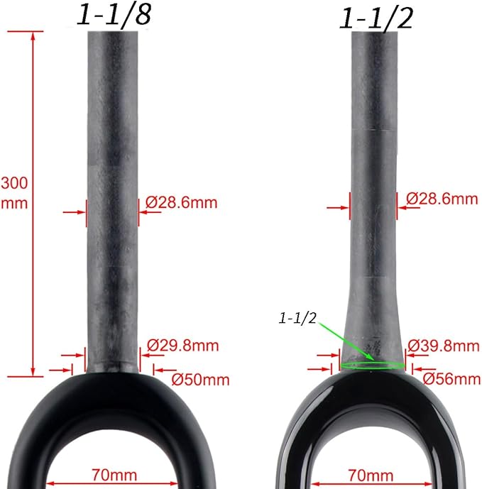 700C Carbon Fiber Rigid Fork Gravel Road Bikes Fork Disc Brake Front Fork 1-1/8" Straight/Tapered Tube QR 9 * 100mm Bike Front Forks