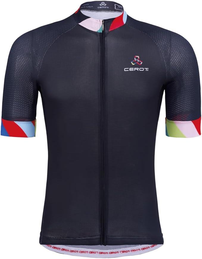 CEROTIPOLAR Snug Fit Men AirCool Cycling Jersey Bike Shirts UPF50+,PRO Dry Fit Light Weight Fabric