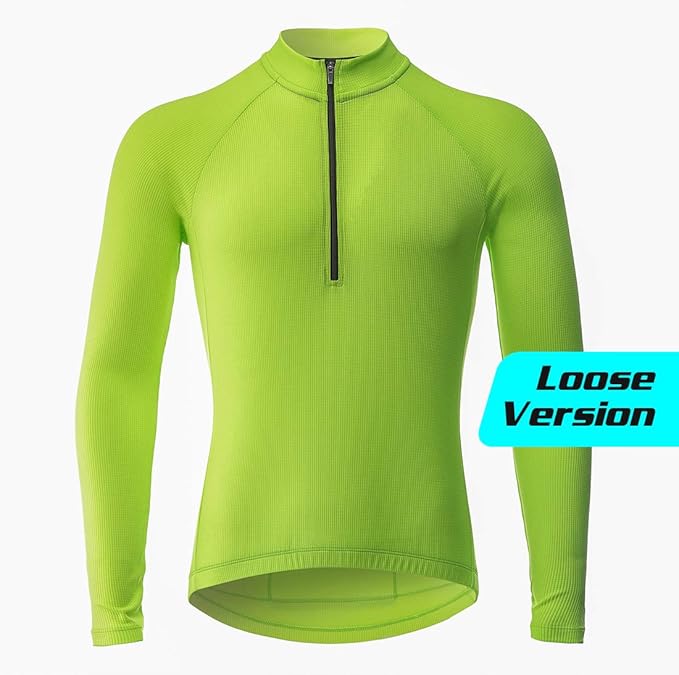CATENA Men's Cycling Jersey Long Sleeve Shirt Running Top Moisture Wicking Workout Sports T-Shirt
