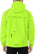 baleaf Men's Rain Jacket Waterproof Windbreaker Raincoat Running Cycling Hiking Gear Hood Lightweight Reflective Packable