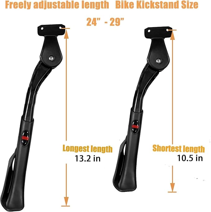 Bicycle Kickstand 24"-29", Adjustable Bicycle Kickstand Non-Slip Sole, Aluminum Alloy and Magnesium alloy Material for Mountain Bicycle E-bike
