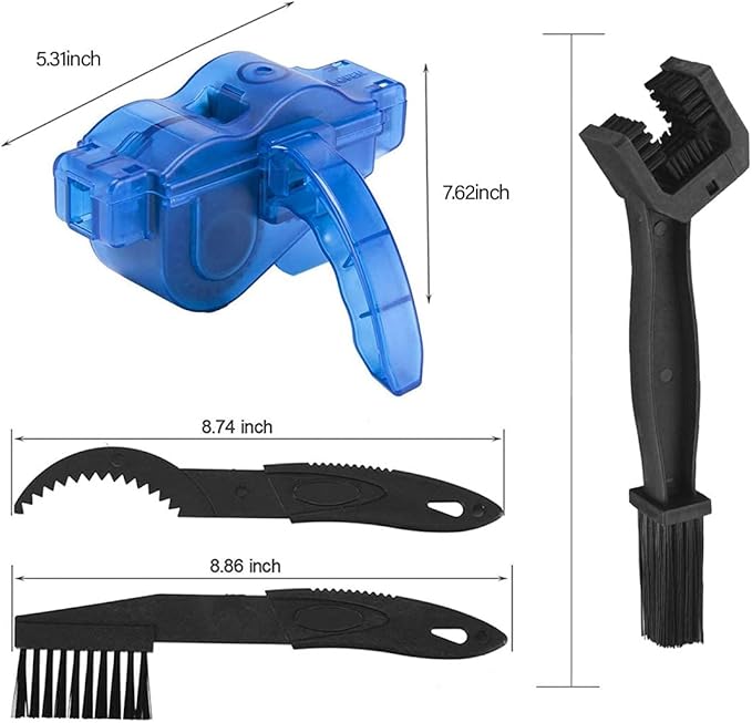 Bike Chain Cleaner Kit, Easy and Quick Clean Chains Scrubber Gear Brush Maintenance Cleaning Tool Set for Road Bicycle Mountain Bikes MTB