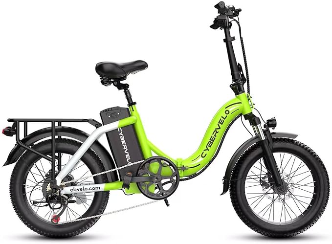 1000W Folding Electric Bike, 48V 20.8AH Large Removable Battery E-Bike, 30+MPH, 80 Miles Max Range, 20" Fat Tire Electric Bike for Adults, Adult Electric Bicycles for Commute