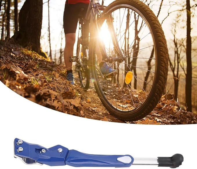 Adjustable Bike Kickstand 35-40cm – Aluminum Alloy Side Stand with Non-Slip Rubber Pads, Universal Fit for Mountain, Road & BMX Bicycles