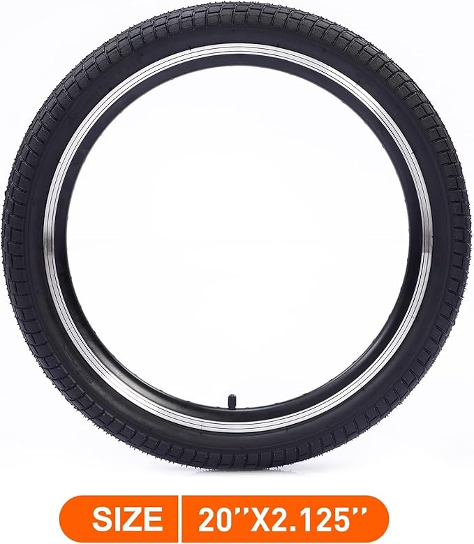 12/16/20x2.125 Bike Tires 1/2 Pack 12/16/20 Inch Kids Folding Replacement Tire/Tube Suitable for Tires 12/20x2.1 12/16/20x2. 125 12/20x2.25, Multiple Colors