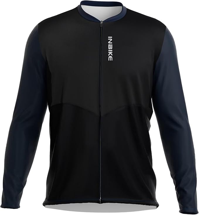 INBIKE Plus Size Cycling Jersey Men 3XL-5XL Bike Shirt for Big and Tall Short Long Sleeve Biking Clothing with Pockets