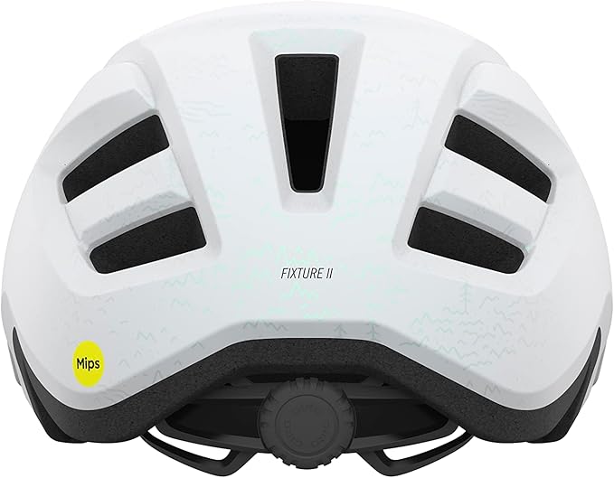 Giro Fixture II MIPS Mountain Bike Helmet for Men, Women, Kids, and Adults – Matte White/Green Logo, Universal Women (50-57 cm)