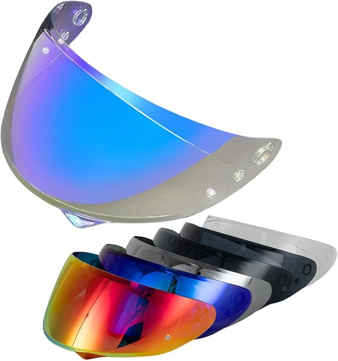 HJ-34P Visor Shield Replacement,HJC C10 Motorcycle Helmet Visor Compatible with HJ-34P HJC C10 UV Protection (Revo Clear Blue)