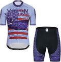 Men Cycling Jersey Set Cycle Short Sleeve Shirt and 3D Cushion Shorts Padded Suit Biking Top