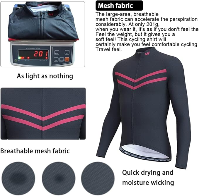 Lo.gas Cycling Jersey Men Short/Long Sleeve Bike Biking Shirts Full Zip with Pockets Road Bicycle Clothes