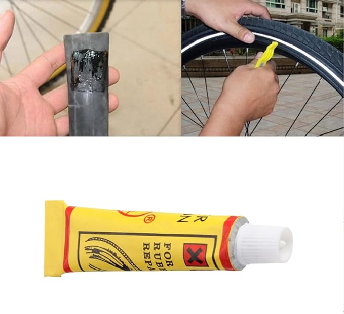 Bike Tyre Repair Glue - Inner Tube Patch Kit, Puncture Repair Tools 5PCS