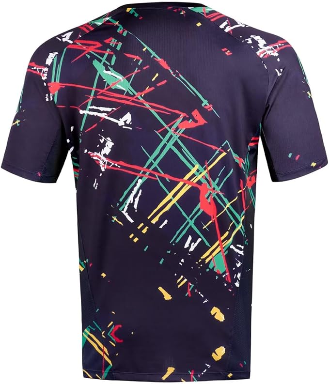 ROTTO Mens MTB Jersey Mountain Bike Cycling Shirt Short Sleeve for MTB BMX Downhill Wicking Quick Dry