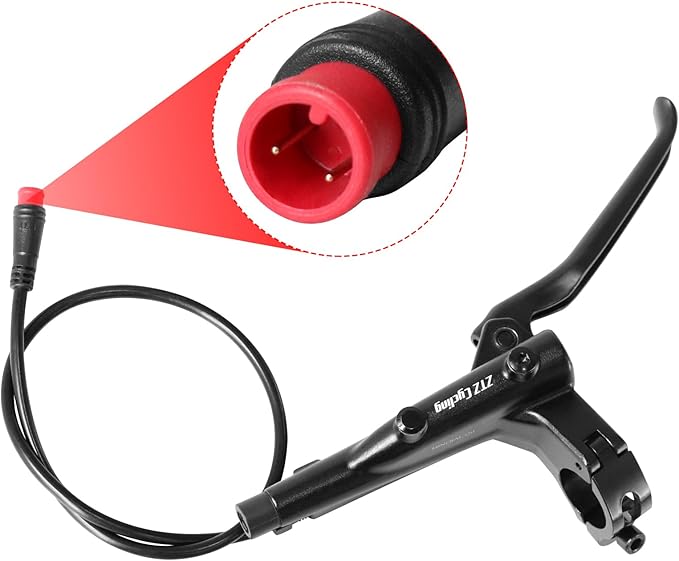 ZTZ eBike Hydraulic Brake Set with 160mm Rotors,2-Piston 2-PIN Power-Off Hydraulic Disc Brake for E-Bike,Left Front 950mm Right Rear 1880mm Electric Bike Hydraulic Brakes