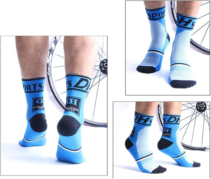 Cycling Socks Pro Mens Womens Riding Socks Bicycle Bike Sport Ankle Athletic Socks XC MTB BMX Black White Pink Blue Green