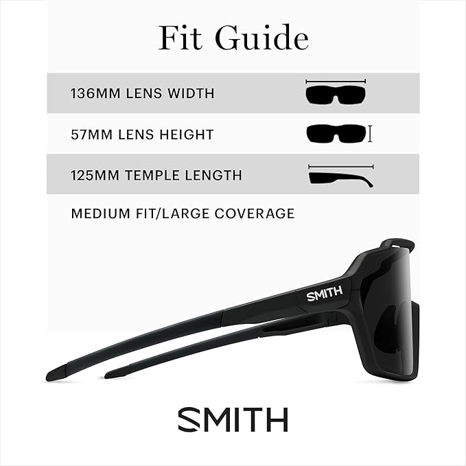 SMITH Optics Shift MAG Sunglasses – Shield Lens Performance Sports Sunglasses for Running, Biking, MTB & More–For Men & Women