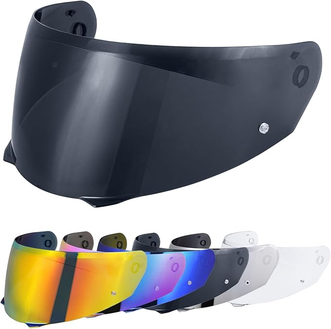 VCOROS I90 Helmet Shield Replacement, I90 Helmet Visor Shield Compatible with HJ-33 Helmet Accessories (Black)