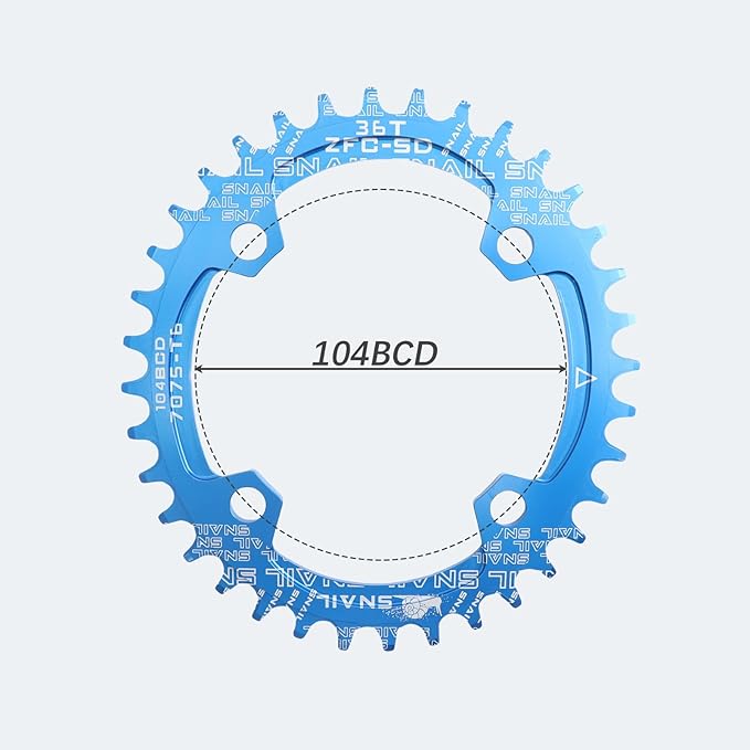 DJC Bike Chainring 104BCD Round/Oval 30t 32t 34t 36t 38t 40t 42t 44t 46t 48t 50t 52t Tooth Narrow Wide 7/8/9/10/11/12 Speed Ultralight MTB Mountain Bike 104 BCD Chainwheel